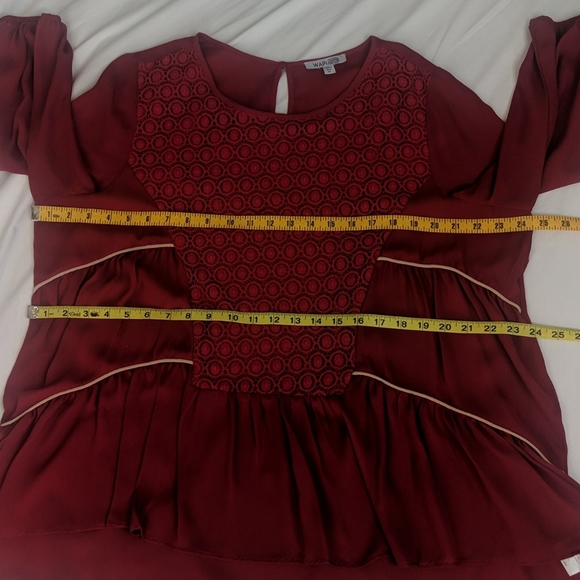 WAPI for Plus red high-low blouse top sz 2xl - Picture 7 of 9